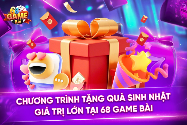 Chương Trình Tặng Quà Sinh Nhật Giá Trị Lớn Tại 68 Game Bài 